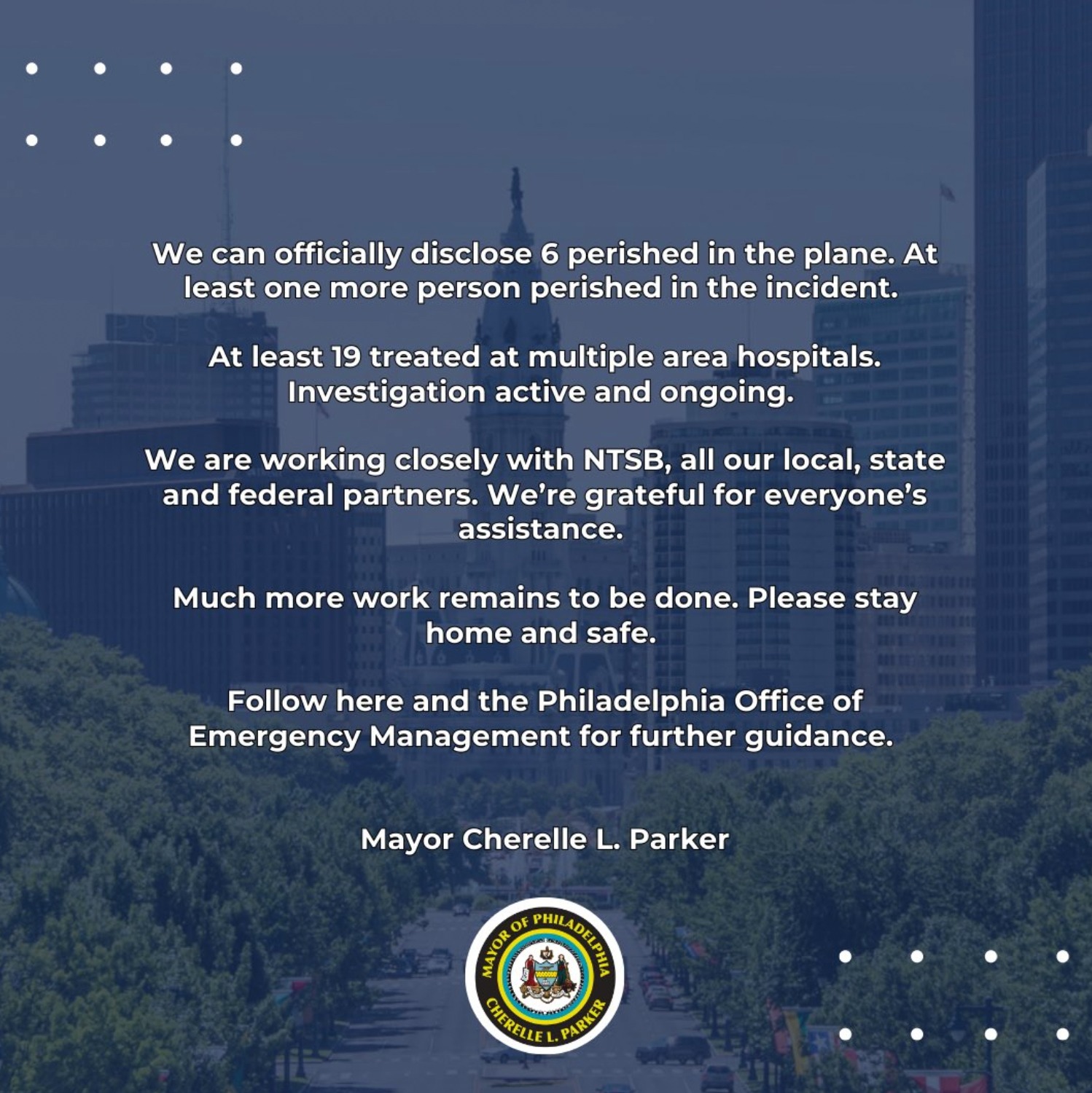 Accidente aéreo en Filadelfia